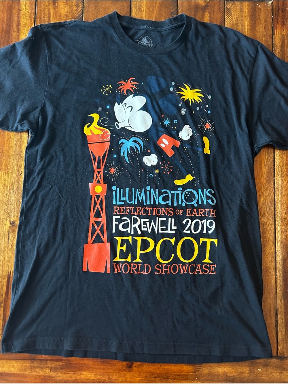 Disney Black EPCOT IllumiNations Farewell 2019 Graphic Tee